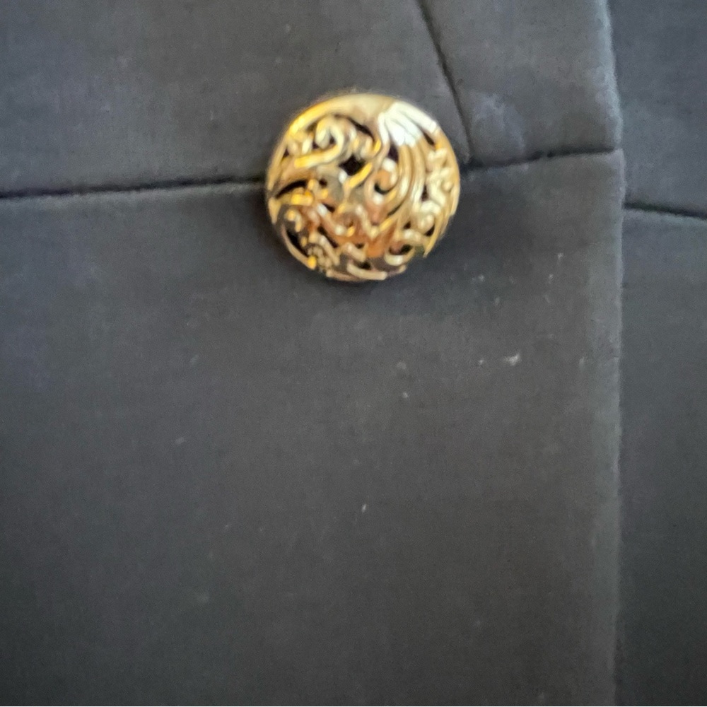 Chico's Black Blazer with Gold Embellishments - Picture 6 of 11